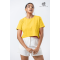 ROLLER SLEEVE YELLOW CROP TOP - DCW 339
