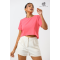ROLLER SLEEVE PINK CROP TOP - DCW 340