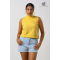HIGH NECK YELLOW CROP TOP - DCW 344