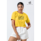ROLLER SLEEVE PRINT CROP TOP YELLOW - DCW 350