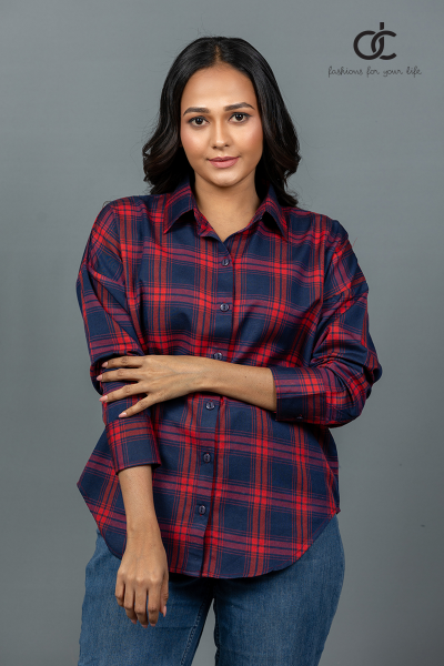 LONGSLEEVE OVERSIZE CHECK SHIRT - DCWS 1003 LONGSLEEVE OVERSIZE CHECK SHIRT - DCWS 1003