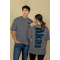 UNISEX OVERSIZE PRINT T SHIRT- DARK ASH UNISEX OVERSIZE PRINT T SHIRT- DARK ASH