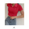 COLLAR NECK RIB CROP TOP