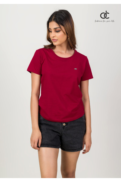 PLAIN MAROON TEE PLAIN MAROON TEE