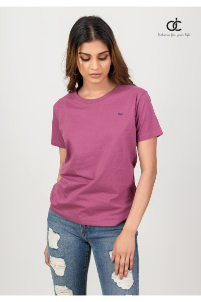 PLAIN RED VIOLET TEE PLAIN RED VIOLET TEE
