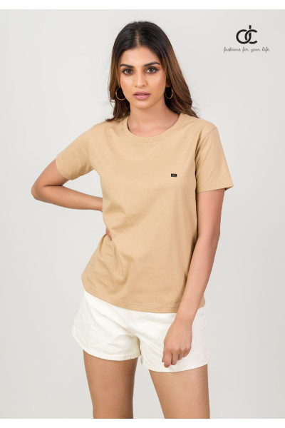 PLAIN BEIGE TEE  PLAIN BEIGE TEE