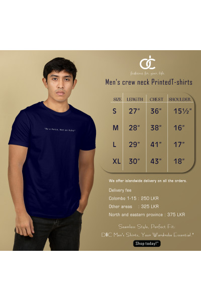 CREW NECK PRINTED T SHIRT - D ASH 02 CREW NECK PRINTED T SHIRT - D ASH 02